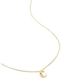 Monica Vinader - Alphabet C Pendant Necklace - Lyst