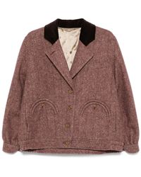 Blazé Milano - Veste Ceinturée À Col En Velours Côtelé Cleo - Lyst