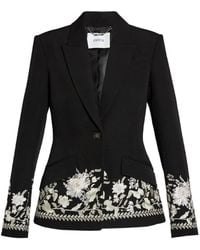 Erdem - Blazer Met Borduurwerk En Lange Mouwen - Lyst
