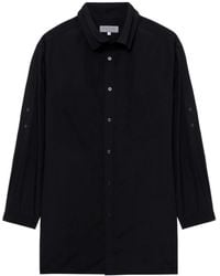 Yohji Yamamoto - Katoenen Overhemd Met Gelaagde Kraag - Lyst