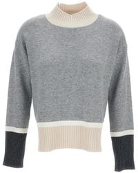 Lorena Antoniazzi - Colour-Block High-Neck Sweater - Lyst