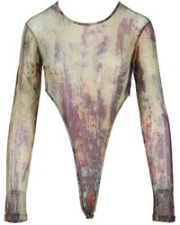 VIVAMUS - Earth Tie-Dye Mesh Bodysuit - Lyst