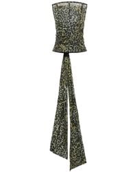 Blumarine - Georgette Ruffled Animal-Print Top - Lyst