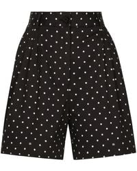 Dolce & Gabbana - Polka Dot-print Tailored Shorts - Lyst