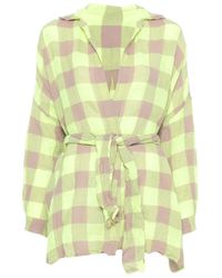 Daniela Gregis - Camisa A Cuadros Con Cinturón - Lyst