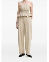 Isabelle Blanche - Pantalon Droit À Design Plissé - Lyst