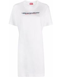 DIESEL - D-egor-ind Logo-print T-shirt Dress - Lyst