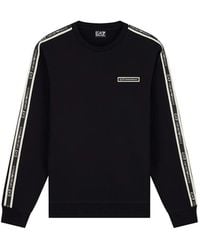 EA7 - Logo-Tape Sweatshirt - Lyst