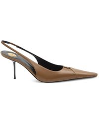 Saint Laurent - Babylone Breteuil Pointed-Toe Slingback Pumps - Lyst