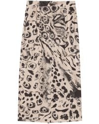 Bimba Y Lola - Animal-print Skirt - Lyst