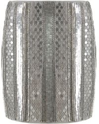 Alberta Ferretti - Mini-Rok Verfraaid Met Kralen - Lyst