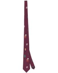 Les Deux - Embroidered Tie - Lyst