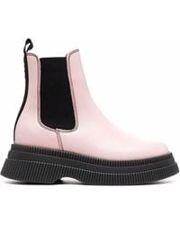 Ganni - Elasticated Side-Panel Boots - Lyst
