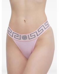 Versace - Greca Medusa Thong - Lyst