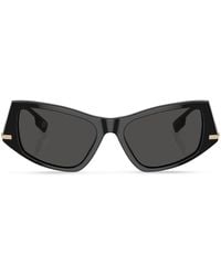 Burberry - Logo-plaque Cat-eye Sunglasses - Lyst