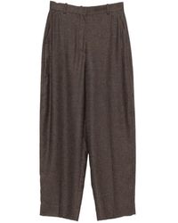 TOTEME - High-Waisted Wide-Leg Trousers - Lyst