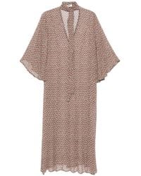 Siyu - Geometric-Print Midi Dress - Lyst