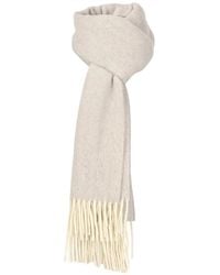 Gran Sasso - Herringbone-Pattern Fringed Scarf - Lyst