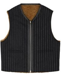 DENIM TEARS - Reversible Pinstripe Shearling Vest - Lyst
