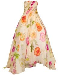 Carolina Herrera - Robe Mi-Longue À Fleurs - Lyst