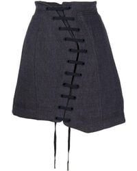 Acler - Elmore Lace-up Miniskirt - Lyst