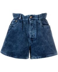 Miu Miu - Pantalones cortos con letras del logo - Lyst