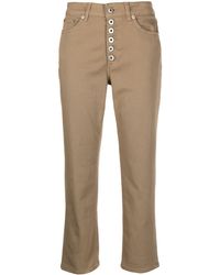 Dondup Schmale Cropped-Jeans - Natur