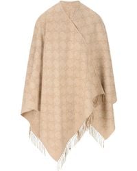 Gucci - Gg-Patterned Fringed Cape - Lyst