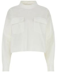 Givenchy - Blouse Met Hoge Hals En Zak - Lyst
