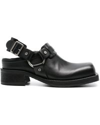 Acne Studios - Buckle Mules Black In Leather - Lyst
