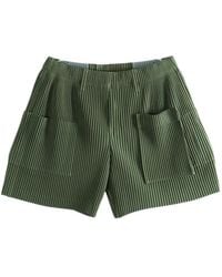 Homme Plissé Issey Miyake - Bermuda Plissé À Poches Plaquées - Lyst