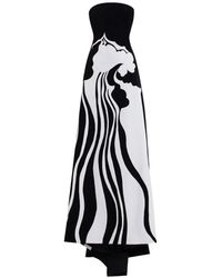 Saiid Kobeisy - Strapless Embroidered Crepe Maxi Dress - Lyst