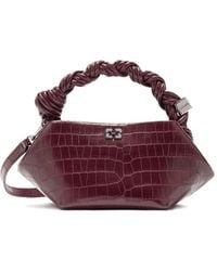Ganni - Mini Bou Twisted-Handle Tote Bag - Lyst