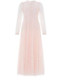 Needle & Thread - Sequin-Embellished Long-Sleeve Dress - Lyst