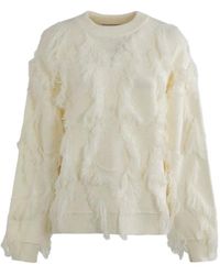 Gaelle Paris - Fringed Diamond-Pattern Sweater - Lyst