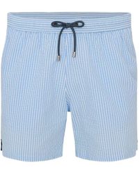 Patrick Assaraf - Striped Seersucker Swim Shorts - Lyst