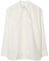 Paul Smith - Blusa Color Avorio Con Fiocco - Lyst