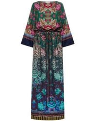 Pierre Louis Mascia - Belted Floral-Print Maxi Dress - Lyst