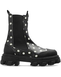 Ganni - Bottines À Pois - Lyst