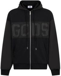 Gcds - Logo-Detail Zip-Up Cotton Hoodie - Lyst