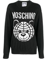 Moschino - Intarsien-Pullover mit Teddy - Lyst