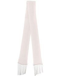 Femme Accessoires Écharpes et foulards Écharpe en maille épaisse à franges Laines Fabiana Filippi en coloris Blanc 
