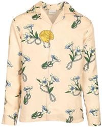 Drole de Monsieur - Floral Seashell Silk Shirt - Lyst
