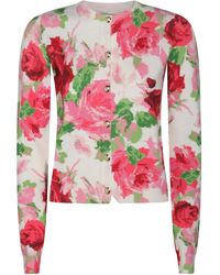Blumarine - Floral-Print Knitted Top - Lyst
