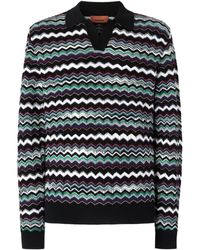 Missoni - Chevron-Pattern Polo Shirt - Lyst