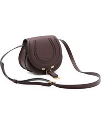Chloé - Kleine Marcie Saddle Tas Van Bewerkt Leer - Lyst