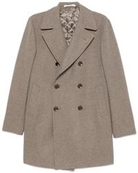 Tagliatore - Flap-Pocket Double-Breasted Coat - Lyst