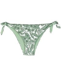 Twinset - Leaf-Print Bikini Bottoms - Lyst
