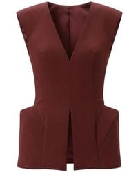 Gemy Maalouf - V-Neck Peplum Top - Lyst