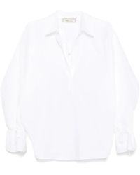 Blumarine - Polo-Collar Poplin Shirt - Lyst